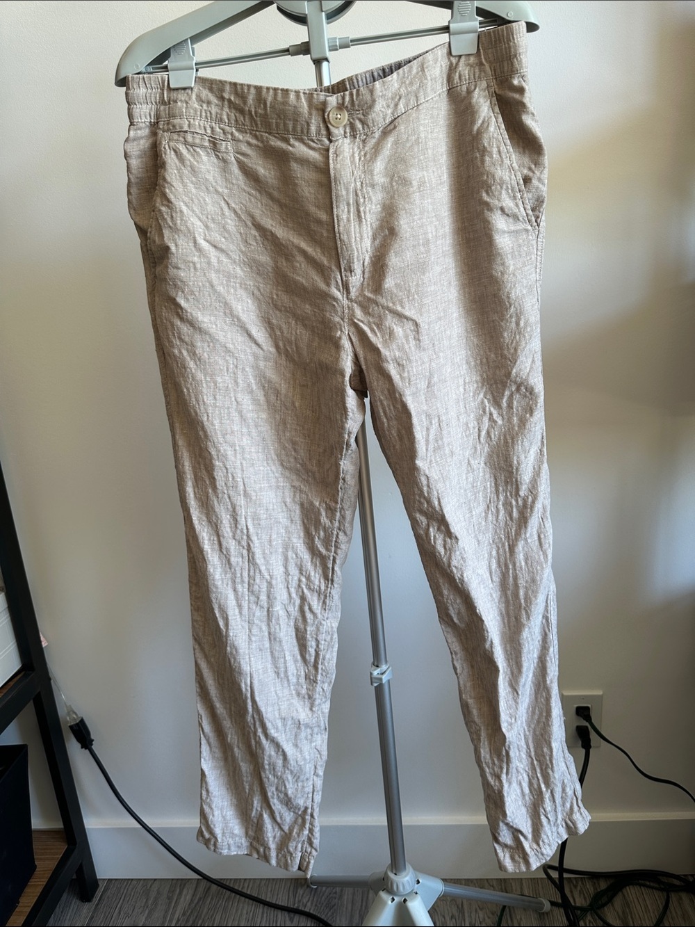 Panama Jack Light Beige Linen-Blend Chinos